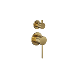 Aspire Air Shower/Bath Mixer Diverter (Separate Plate) - Brushed Brass