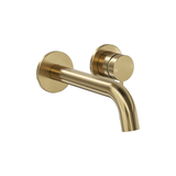 Aspire Air Wall Basin/Bath Mixer (Separate Plate) - Brushed Brass