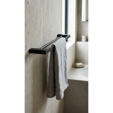 Aspire Midnight 600Mm Double Towel Rail - Matte Black
