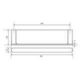 Aspire Midnight Glass Shelf - Matte Black