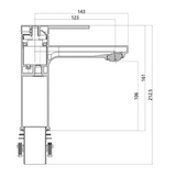Aspire Nuovo Basin Mixer - Brushed Nickel