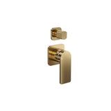 Aspire Nuovo Shower/Bath Mixer Diverter (Separate Plate) - Brushed Brass