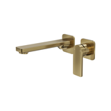 Aspire Nuovo Wall Basin/Bath Mixer (Separate Plate) - Brushed Brass