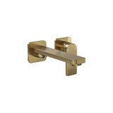 Aspire Nuovo Wall Basin/Bath Mixer (Separate Plate) - Brushed Brass