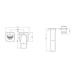 Aspire Nuovo Wall Basin/Bath Mixer (Separate Plate) - Brushed Brass