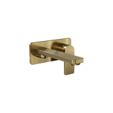 Aspire Nuovo Wall Mixer With Spout And Plate - Brushed Brass