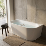 Aspire Urban III 1700mm Acrylic Back To Wall Freestanding Bath No Overflow - White 1700 X 800 X 580mm