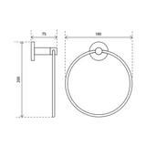 Aspire Within Towel Ring - Matte Black