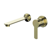 Astro II Wall Greens Basin Set - Brushed Brass