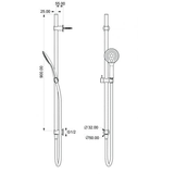 Neu 2.0 Single Rail Aquas Shower - Matte Black