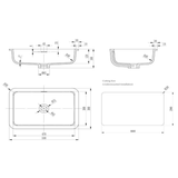 Bella Vista Thalios Undermount Basin 530 X 360 X 168mm - Matte White