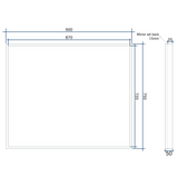 Contractor 750x900mm Thermogroup Mirror with Matt Black Frame - Without Demister