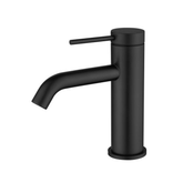 Bella Vista Mica Basin Mixer Curved Spout - Black