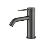 Bella Vista Mica Basin Mixer Curved Spout - Gun Metal