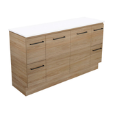 Fienza Carmen 1500 Dbl All Drawer Floor Standing Vanity Cabinet Only