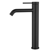 Bella Vista Mica Tall Basin Mixer Curved Spout - Black