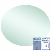 Cody Polished Edge Oval Thermogroup Mirror 900x750mm - With Hangers and Demister