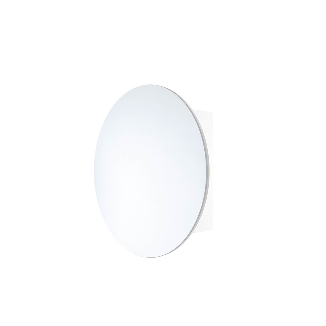 Thermogroup Chelsea Round Mirror Cabinet 600mm Diam X 150mm - White