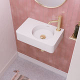 Fienza Encanto 470 Solid Surface Wall Hung Basin 470mm 1 Tap Hole