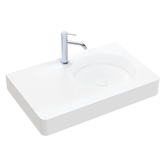 Encanto 700 Wall Hung Fienza Basin - Right Hand Bowl 1 Tap Hole