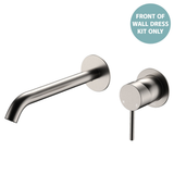Fienza Kaya Basin/Bath Wall Mixer Dress Kit Set Round Plates 200Mm Outlet - Brushed Nickel Lf