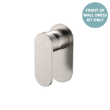 Fienza Empire Slim Wall Mixer Oval Plate Dress Kit - Brushed Nickel Lf