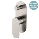 Fienza Empire Slim Wall Diverter Mixer Lg Oval Plate Vertical Dress Kit - Brushed Nickel Lf