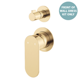 Fienza Empire Slim Wall Diverter Mixer Sm Round Plates Vertical Dress Kit - Urban Brass Lf