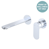 Fienza Empire Slim Basin/Bath Wall Mixer Set Round Plates 200mm Dress Kit - Chrome Lf