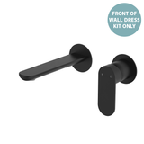 Fienza Empire Slim Basin/Bath Wall Mixer Set Round Plates 160mm Dress Kit - Matte Black Lf
