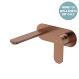 Fienza Empire Slim Basin/Bath Wall Mixer Set Oval Plate 160mm Dress Kit - Brushed Copper Lf