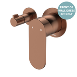 Fienza Empire Slim Wall Div Mixer Sm Round Plts Horizontal Dress Kit - Brushed Copper Lf