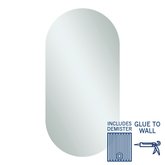 Duke Polished Edge Pill Thermogroup Mirror 500x1000mm - Glue to Wall and Demister