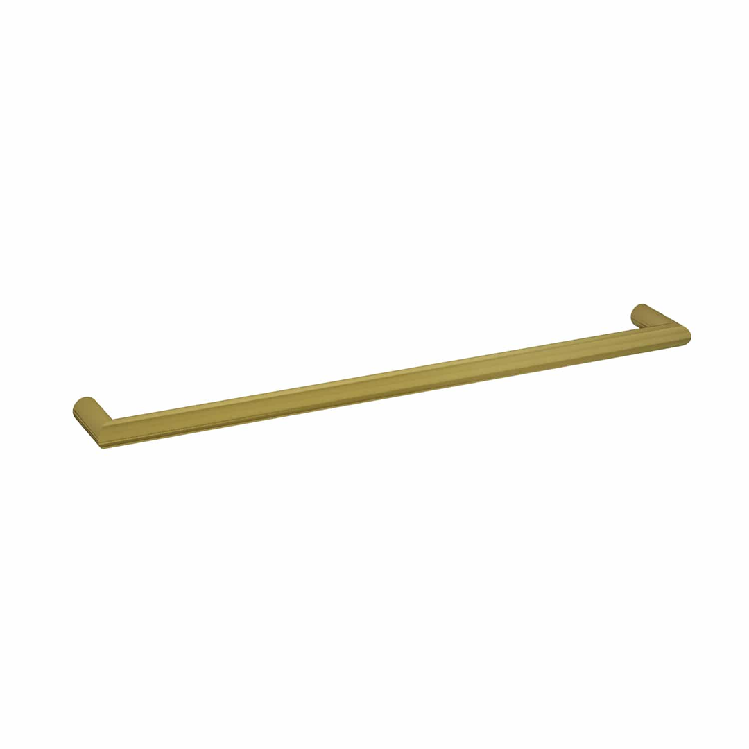 Thermorail Round Single Heated Rail 832X32X100mm 23 Watts - Brushed Gold
