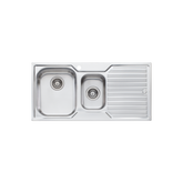 Oliveri Diaz 1 & 1/2 Bowl Topmount Sink With L/H Drainer 1 Tap Hole