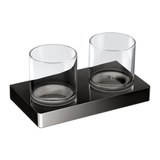 Arcisan Eneo Streamline Double Glass Holder - Matt Black