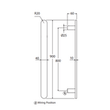 Empire Slim Vertical Heated Fienza Towel Rail 60 X 900mm Urban Brass