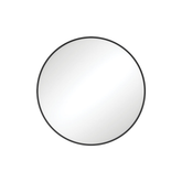 Fienza Reba Round Framed Mirror 600Mm Matte Black Fmr60B