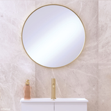 Fienza Reba Round Framed Mirror 600Mm Matte Black Fmr60B