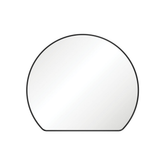 Fienza Sunrise Framed Round Mirror With Mounting Brackets 800X690Mm Matte Black