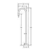 Gooseneck Floor Mounted Fienza Bath Outlet Kaya - Chrome