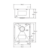 Fienza Hana Single Kitchen Sink Kit Top/Undermount Stainless Steel - 27L