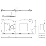 Fienza Hana Single Kitchen Sink Kit Top/Undermount Stainless Steel - 36L