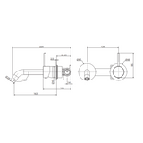 Kaya Up Basin/Bath Wall Fienza Mixer 160mm Outlet Set Round Plates - Urban Brass/Urban Brass