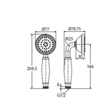 Lillian Hand Held Fienza Shower Head - Matt Black