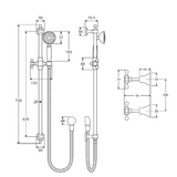 Lillian Rail Fienza Shower Set - Matte Black