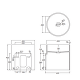 Fienza Livo Solid Surface Cylinder Wall Hung Basin