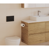 Fienza Sigma Round Button Flush Plate - Matte Black