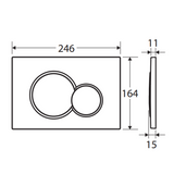 Fienza Sigma Round Button Flush Plate - Brushed Copper