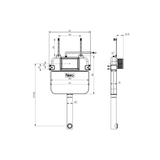 Nero Concealed Pneumatic InWall Cistern